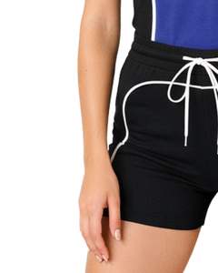 Conjunto Deportivo de Dos Piezas para Mujer, Camiseta Polo Azul Rey con Cierre de Cremallera y Pantalones Cortos con Cordón, Ropa Deportiva para Gimnasio - Product Image 5