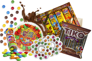 Tube de chocolat Rico Tiko 25g x 12 pièces, chocolat composé prêt à consommer, bonbons solides noirs et bruns, stockage à l'endroit frais et sec - Product Image 3