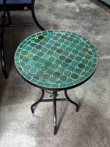 Table d'appoint en mosaïque éblouissante: Art irisé-Table basse bleue-Table d'appoint-Décor de salon-Cadeau - Product Image 5