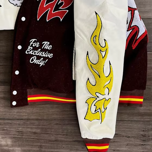 Precio barato Premium Letterman chaqueta Streetwear poliéster manga larga Varsity chaquetas ropa deportiva chaqueta de béisbol para hombres - Product Image 4