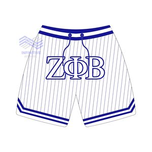 Zeta Phi Beta Custom Unisex Solid Casual <b>Mesh</b> Shorts with Sublimation Transfer Print - Product Image 1