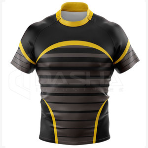 Uniforme de rugby para hombre de alta calidad, ropa deportiva transpirable personalizada con mangas cortas, camiseta de todo el equipo - Product Image 5