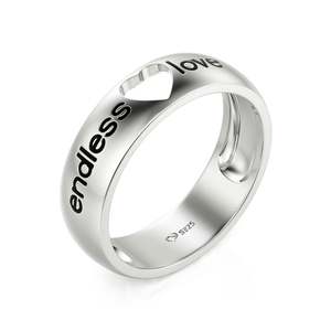 Bague de mariage pour homme Jeulia Endless Love - Argent sterling avec placage rhodium et zircon - Product Image 2