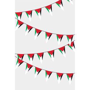 Burlap Triangular Flag Bunting for Multiple Occasions - Product Image 1