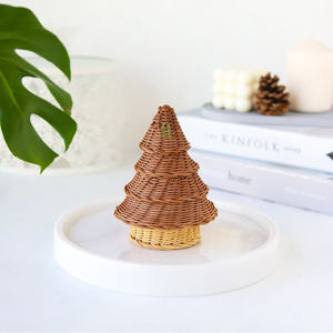 Mini árbol de Navidad de ratán bonito, suministros de decoración de Navidad, árboles de pino de Navidad, OEM aceptado de mayorista de Vietnam - Product Image 3