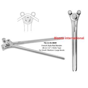 BISONS - Doblador de Varillas Manual de Estilo Francés, Instrumento Quirúrgico Ortopédico de Acero Inoxidable, Venta al por Mayor - Product Image 1