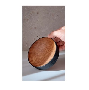Tazón de madera de lujo de nogal con diseño de acabado de nogal marrón oscuro Estilo vintage ecológico para dar gracias - Product Image 3