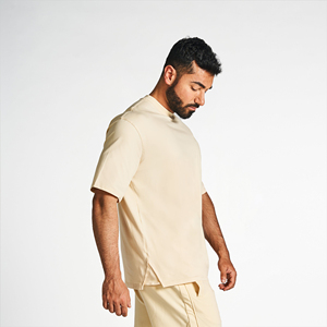 Camiseta personalizada de alta calidad con cuello redondo para hombre, Camiseta 100% de algodón de peso pesado con hombros caídos, camiseta en blanco para hombre - Product Image 5