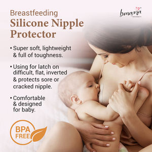 Protector de pezones de silicona, sin BPA, antideslizante, ultrafino, de flujo medio, productos para bebés, Bmama, ajuste Natural - Product Image 2