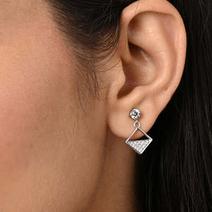 Boucles d'oreilles pendantes en argent sterling 925 de qualité supérieure pour femmes et filles, accessoire de mode - Product Image 4