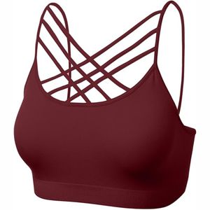 Nouvel arrivage de soutiens-gorge de sport sans couture pour femmes, beaux soutiens-gorge de fitness à dos croisé, respirants, grande taille avec logo à l'avant - Product Image 5