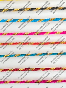 Indian Metallic Glitter Sequin Dori Cord Trenzado Lace Trim Border Bordado Flecos Ofertas en venta al por mayor - Product Image 4