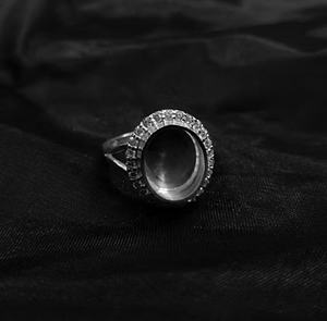 Vente en gros de bague de réglage en pierre semi-montée personnalisée 8x10mm vierge en argent sterling 925 de forme ovale composants de résultats de bijoux - Product Image 5