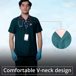 2025 Friendly Budget Multi Pocket Clinic Doctor Scrub Suit Venta al por mayor Farmacia Ropa DE TRABAJO Médico Scrub Suit OEM con servicio - Product Image 4