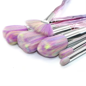 Manche de galvanoplastie à paillettes personnalisées ensemble de pinceaux de maquillage synthétique ensemble d'outils cosmétiques <span class=keywords><strong>pinceau</strong></span> de maquillage pour débutant - Product Image 3