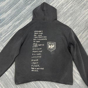 Sudadera con Capucha Unisex de Alta Calidad, Algodón, Cierre de Cremallera, Cordón Ajustable, Diseño Personalizado con Estampado de Letras, Estilo Urbano, Fabricante de Ropa con Capucha y Logotipo Impreso - Product Image 3