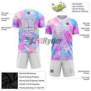 Vente en gros de maillot de football avec logo personnalisé Vêtements d'équipe 100% polyester Vêtements de football uniforme de football à manches longues et manches courtes - Product Image 5