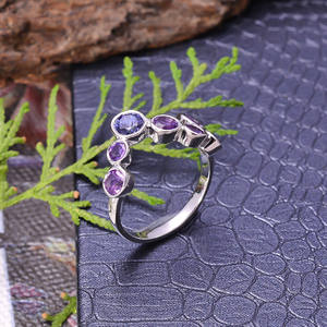 3.8กรัม92.5สเตอร์ลิงเงินธรรมชาติอเมทิสต์แทนซาเนียอัญมณีคลาสสิกชาติพันธุ์เครื่องประดับอัญมณีหลากชนิด - Product Image 4