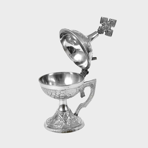 Brass Incense <b>Burner</b> With <b>Silver</b> Finished Religious Accessories Metal Incense <b>Burner</b> Indian Style Handmade Incense <b>Burner</b> Gifts - Product Image 2
