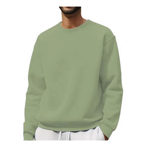 Pull ras du cou surdimensionné pour hommes Sweat-shirt en coton uni brodé avec logo personnalisé avec décoration à motif d'hiver Logo imprimé - Product Image 6