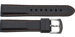 JD003 Orange Silicone Soft Light Sports Smart <b>Watch</b> Bands Water-Resistant Stainless Steel Buckle 27cm Adjustable Sizes 20mm 22mm - Product Image 2