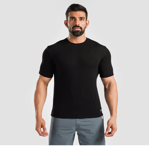 Camiseta de manga corta para hombre, de color sólido Camiseta de algodón con cuello redondo, ropa informal de verano de alta calidad, venta al por mayor, camiseta para hombre - Product Image 4