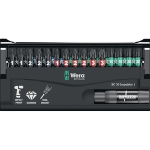 WERA 30-Piece PH/PZD/T/6-KT Quick-Change Impactor Bit Assortment with Quick-Change Holder - Product Image 3
