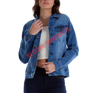 Veste en jean pour femme style pour superposer sur les hauts robes et chemises offrant un look poli avec facilité et longue durée - Product Image 1