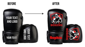 Gants de boxe personnalisés Logo personnalisé Nom PU Sanda Gant d'entraînement Kickboxing Gants de sac de boxe Accessoires pour hommes femmes - Product Image 4