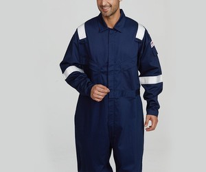 โลโก้ที่กําหนดเอง OEM ผ้าฝ้าย 100% ป้องกันไฟฟ้า coverall ความปลอดภัยวิศวกรรมเครื่องกลเครื่องแบบช่างเชื่อมน้ํามันและสนาม coverall - Product Image 6