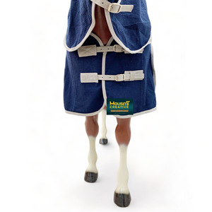 탑 노치 말 여름 의류 플라이 러그 벌집 면 메쉬 콤보 목 말 플라이 시트 안정적인 야외 파리 및 버그 보호 - Product Image 3