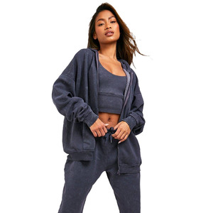 Poids lourd personnalisé 3d bouffée impression Baggy sweat à capuche femmes 2025 décontracté surdimensionné sweats à capuche courts pour les femmes - Product Image 1