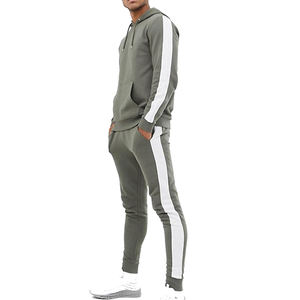 Oem Jogging Ropa de entrenamiento Cremallera Logotipo personalizado Unisex Reflectante Slim Fit Chándal Hombres Deporte Conjunto de dos piezas Chándal personalizado - Product Image 4