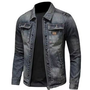 Veste en jean respirante élégante pour hommes Vêtements décontractés Prix de gros Vestes en jean pour hommes à vendre - Product Image 5
