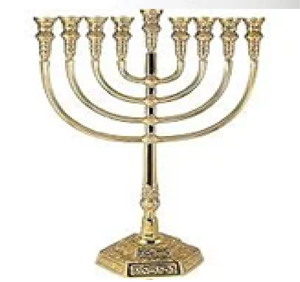 Moderno negro hierro 4 rama religioso oro acabado clásico Menorah Hanukkah, judía Menorah 9 brazo Hanukkah venta al por mayor precio barato - Product Image 6