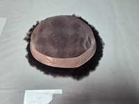 Perruque toupet afro en cheveux humains Remy indiens 100% - Ondulation d'eau - Ondulation lâche - Ondulation naturelle - Imperméable - Base en monofilament Taz Hair BD