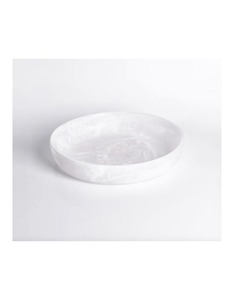 Assiettes en résine blanche de haute qualité, vaisselle en résine de qualité supérieure, motif marbré, bol, articles ménagers, service de table, plateaux ronds en résine - Product Image 4