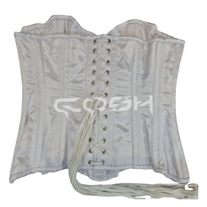 Corsé de Novia de Satén Blanco con Varillas de Acero, para Bodas y Fiestas - Product Image 6