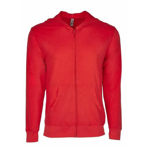 เสื้อฮู้ดมีซิปสีแดงเลือดหมูมีฮู้ดแบบรูดซิปเทรนด์ใหม่ - Product Image 4