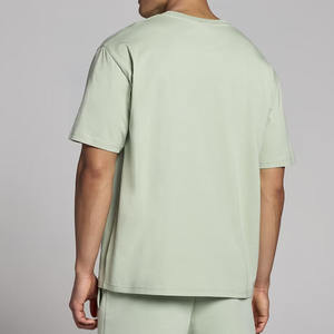 Camiseta gráfica en blanco de peso pesado con cuello grueso de talla grande, camiseta personalizada, Camiseta de algodón lisa de gran tamaño - Product Image 2