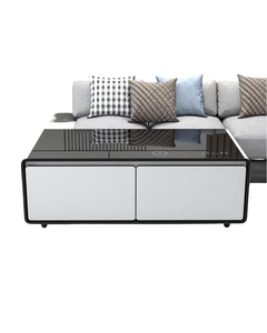 Mesa de consola de Metal antigua moderna, estantes de almacenamiento rectangulares, cajones, níquel negro, técnica de fundición para sala de estar, modelo con espejo - Product Image 3