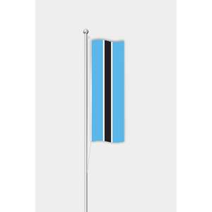 Drapeau vertical du Botswana personnalisé 3x5 pieds, imprimé numériquement, pour affichage automobile et usage extérieur, en polyester durable et aluminium - Product Image 1