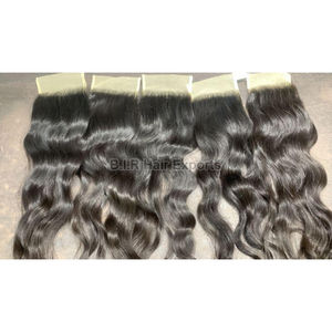 Venta caliente indio Remy máquina ondulada doble trama extensiones de cabello humano 20 pulgadas 8-30 pulgadas todos los colores tejido de cabello adecuado - Product Image 1