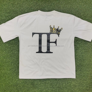 เสื้อผ้าแนวสตรีทสำหรับผู้ชายเสื้อยืดผ้าสีขาวพิมพ์ลายกราฟิกพิมพ์ลายดิจิทัลโลโก้ตามสั่งฤดูร้อน - Product Image 1