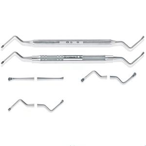 Curetas de hueso de doble punta Volkmann redondas y ovaladas afiladas | Curetas ortopédicas de acero inoxidable utilizadas en cirugía ósea - Product Image 2