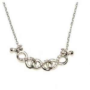 Collar Infinito Entrecruzado de Plata de Ley 925 para Regalo - Product Image 5