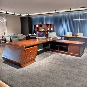 Bureau de direction en bois au design élégant, écologique et ergonomique, pour bureau, salle de patron, maison, école, villa, et comme table d'ordinateur à assembler - Product Image 5