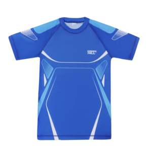 Green Hill 2023 - Camiseta de Compresión para Artes Marciales Mixtas (MMA) con Logotipo Personalizado, Protección UPF50 Anti-UV, Larga, de Nailon y Elastano, para Niños, Azul, con Mangas Cortas - Product Image 4