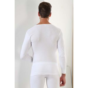 2 Pack t-shirt da uomo Badi manica lunga scollo a V Basic cotone 100% a coste