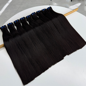 ผมแท้แบบตรง 100 กรัม สีธรรมชาติ เนื้อผมนุ่มสลวย แบบเย็บสองชั้น ปลายผมเต็ม ยาว สำหรับต่อผมแบบเร็วและทำวิก - Product Image 5